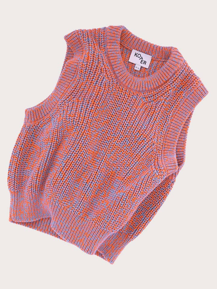 Women's Chunky Knit Vest organic Cotton for wholesale by Studio Koter