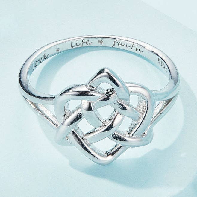 Celtic Knot Statement Band Ring in 925 Sterling Silver for wholesale by Perimade & Co. LLC