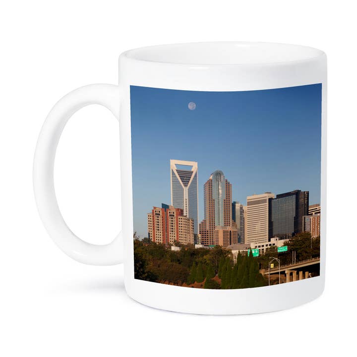 3dRose - Wholesale Coffee Mug - 3dRose, North Carolina, Charlotte, city skyline from Route 74, morning, Mug8
