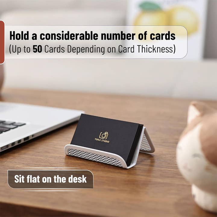 Mr. Pen - Wholesale Business Card Holder - Metal Mesh Business Card Holders, 3 Pack, White, Business Card Holder for Desk, Metal Business Card Holder Display, Business Card Stand, Desk Business Card Holder Desk Card Holder3