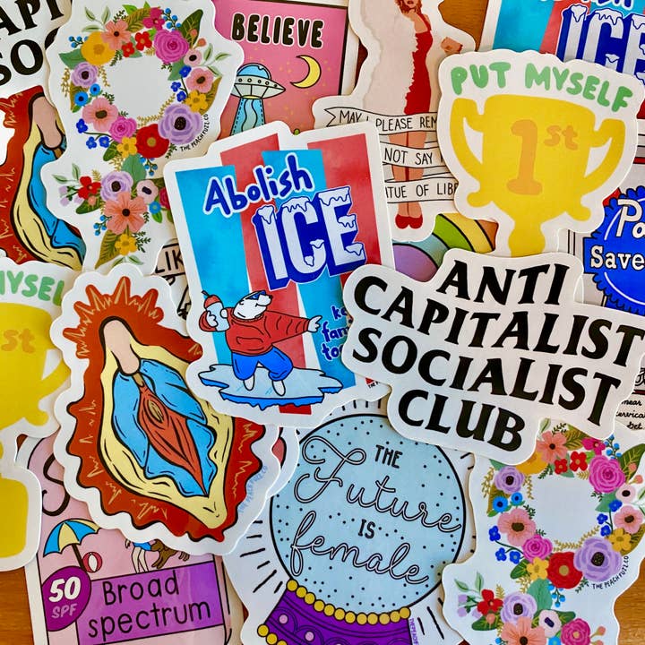 The Peach Fuzz - Wholesale Sticker - Abolish Ice Sticker