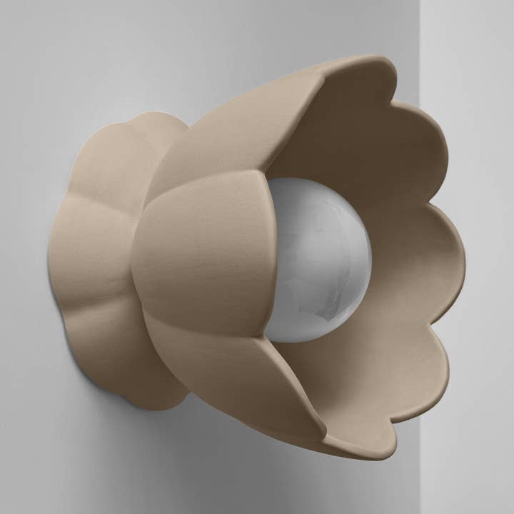 Vallea Ceramic Wall Sconce | Small Minimalist Flush Mount for wholesale by LYSlightlab