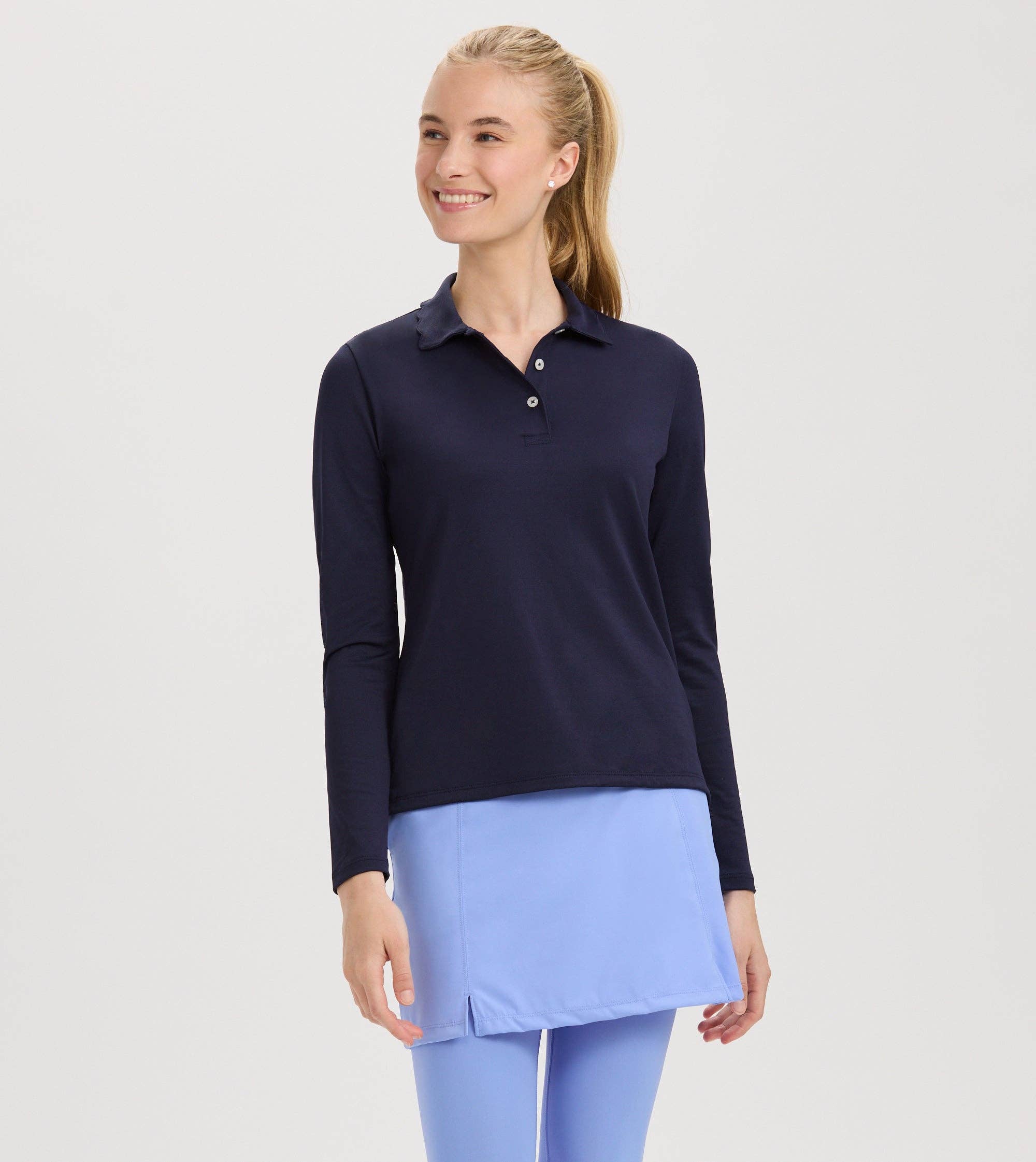 RNWK - Wholesale Polo - Women's - Scallop Collar Long Sleeve Polo13