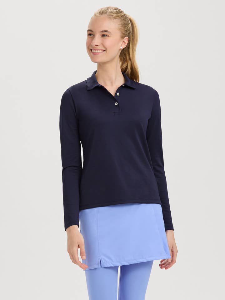 RNWK - Wholesale Polo - Women's - Scallop Collar Long Sleeve Polo13