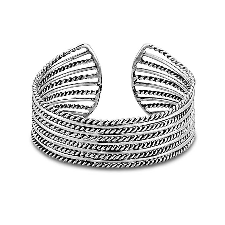 SS Multi rad vridna armring för wholesale av Eli Pebble