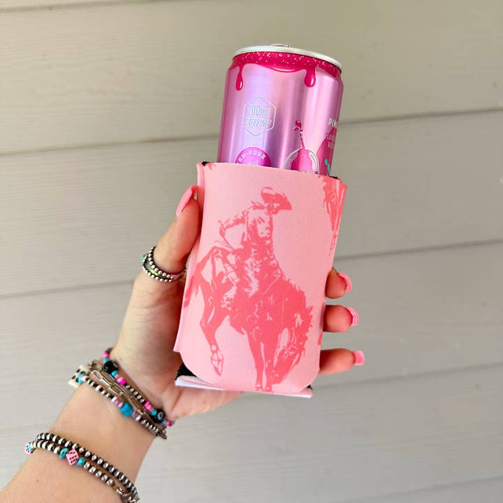Gunpowder and Glam Boutique - Wholesale Drink Huggers & Koozies - Pink Cowboy Koozie (2 sizes) 1
