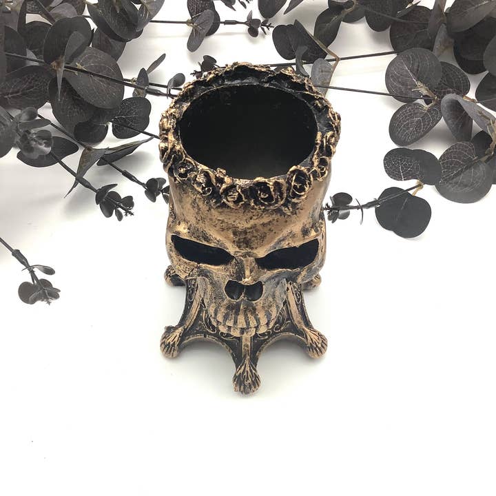 All Little Cute Things - Vente Vases - Vase à fleurs crâne de squelette gothique macabre4
