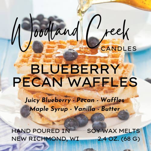 Cire fondue pour gaufres aux bleuets et aux pacanes pour la vente par Woodland Creek Candles