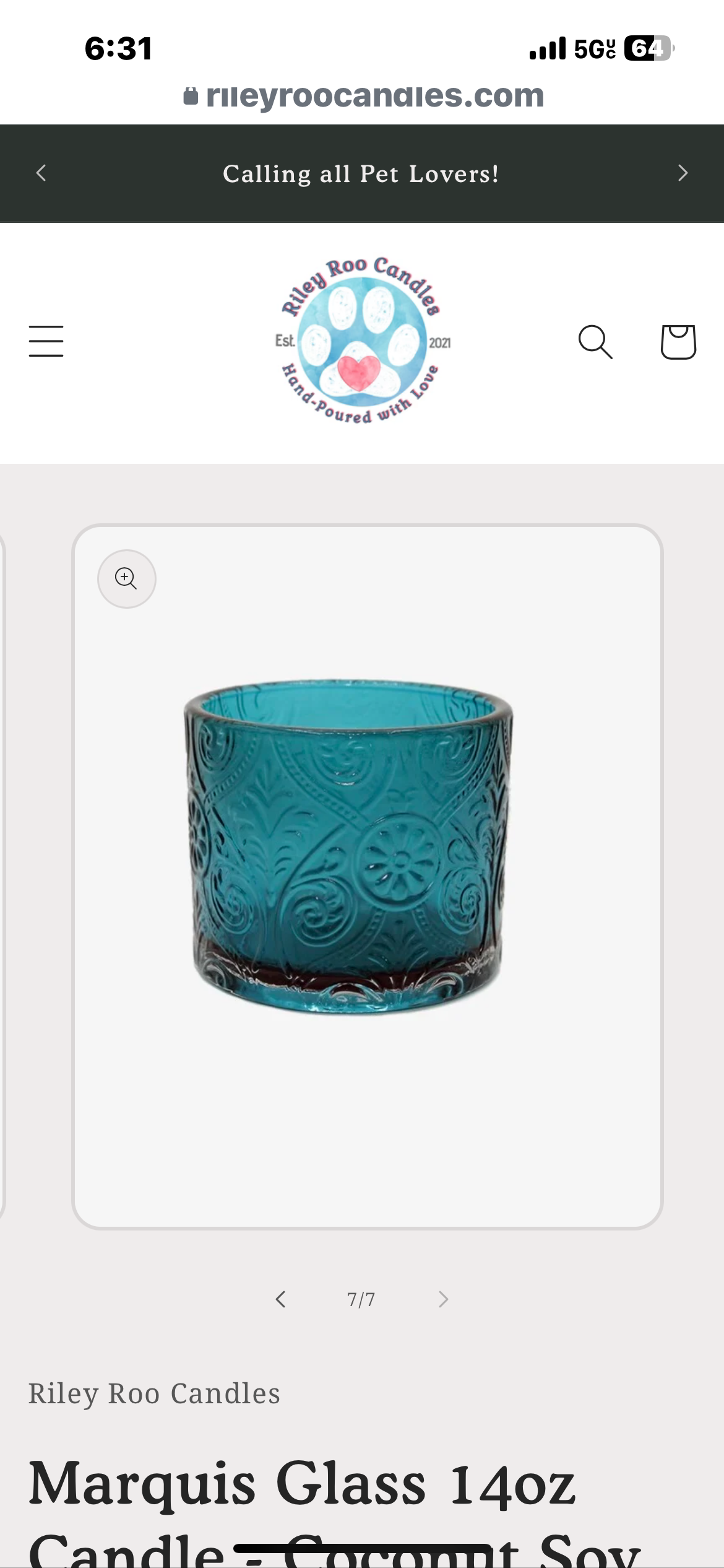 Riley Roo Candles - Wholesale Jar/Filled Candle - Marquis Glass 14oz Candle | Coconut Soy Blend3