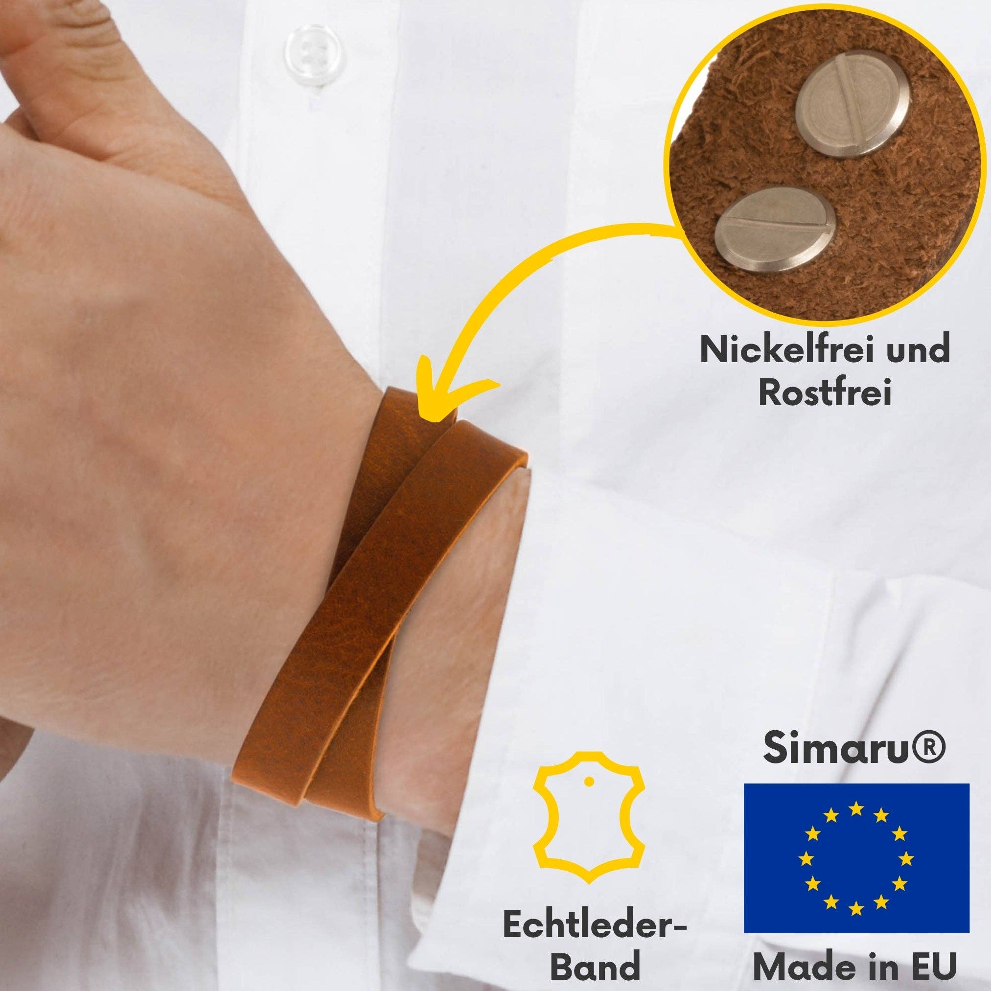 Simaru - Venta al por mayor Brazalete - Pulsera de cuero con tachuelas21