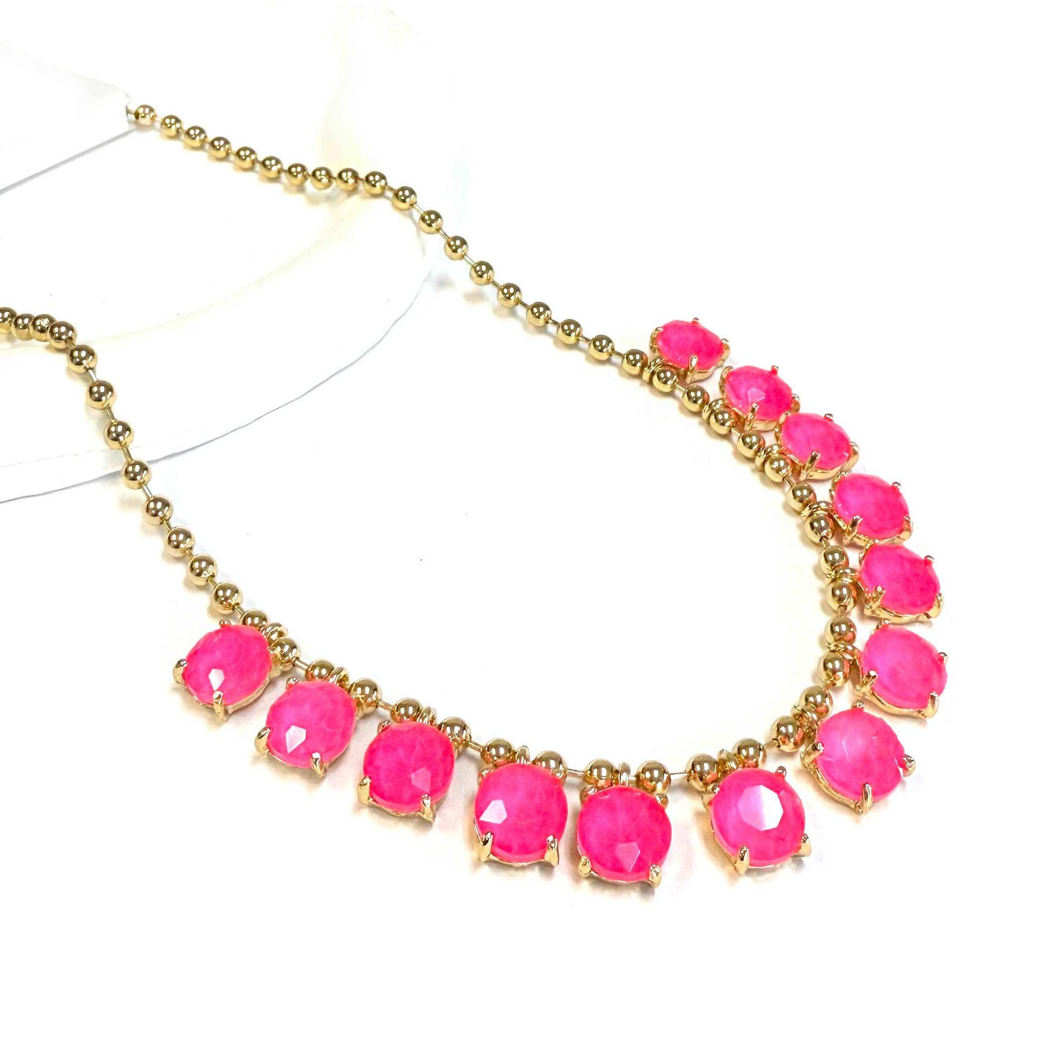 StarryNYC - Wholesale Beaded/Pearl Necklace - Crystal Glass Bead Dangle Station Ball Beaded Chain Necklace1