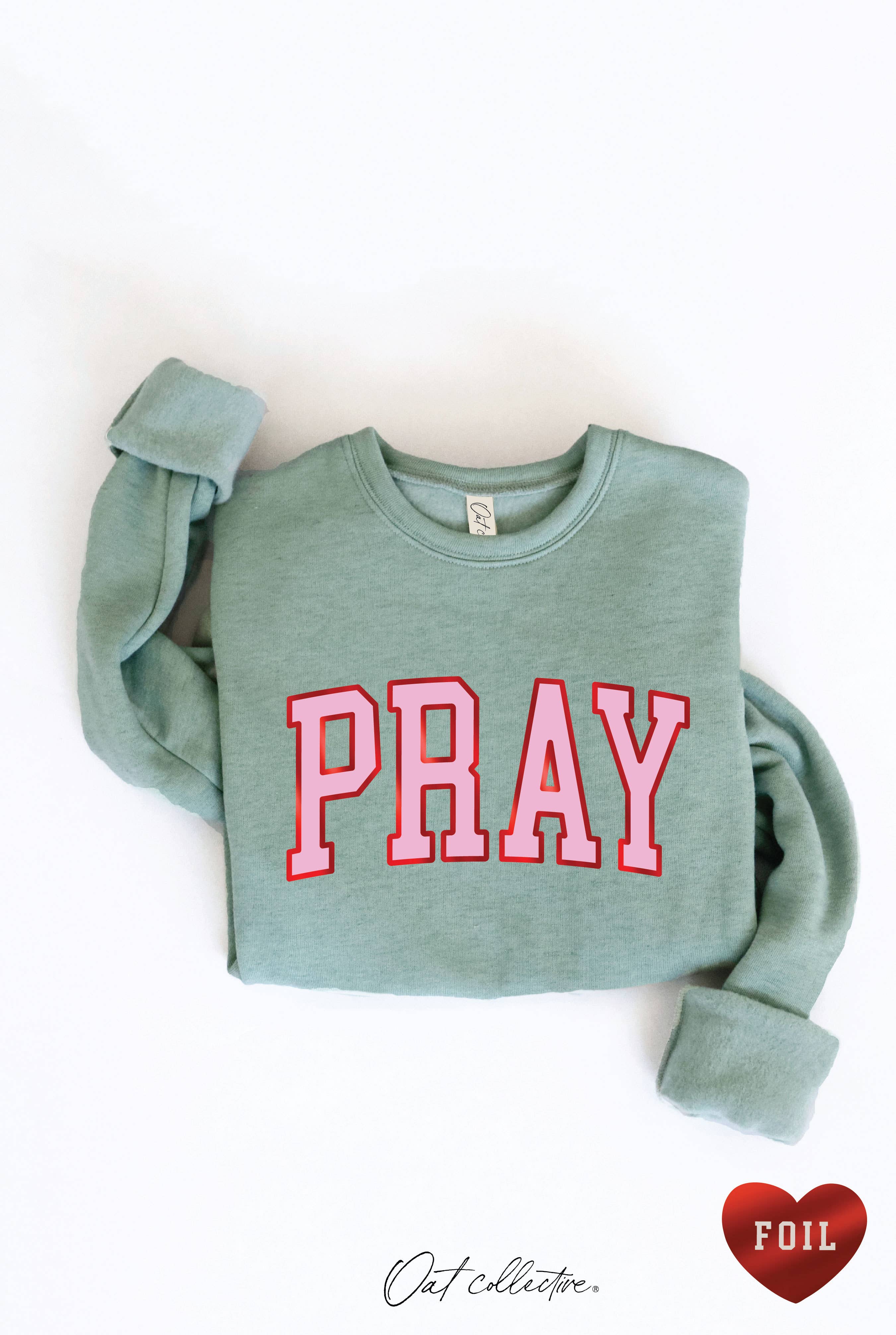OAT COLLECTIVE - Vendita all'ingrosso Felpa stampata - Donna - Felpa con grafica PRAY FOIL2
