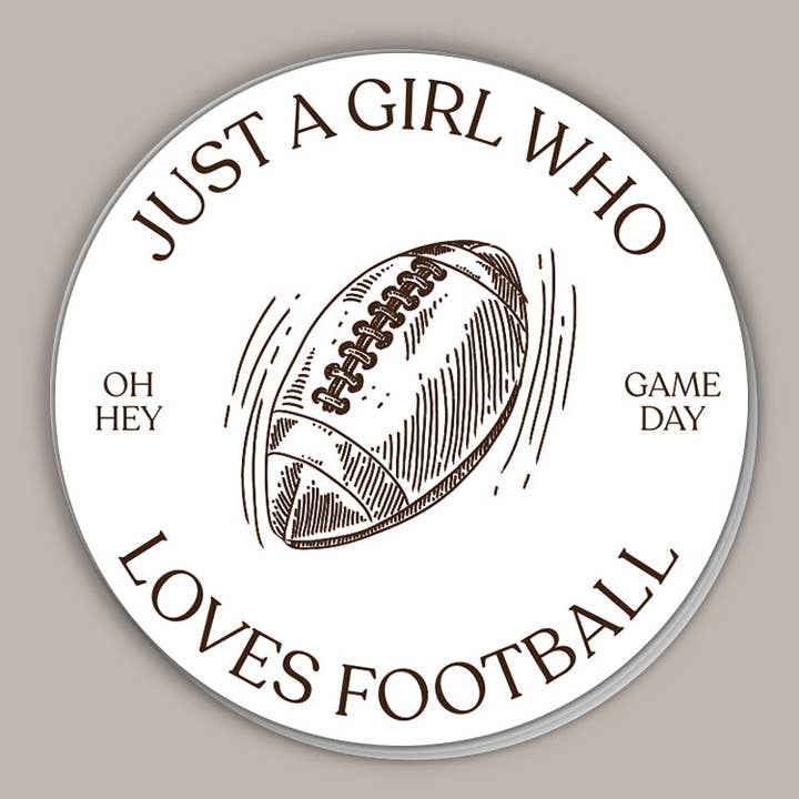 Just A Girl Who Loves Football (Decal) for wholesale by Ivy + Cloth