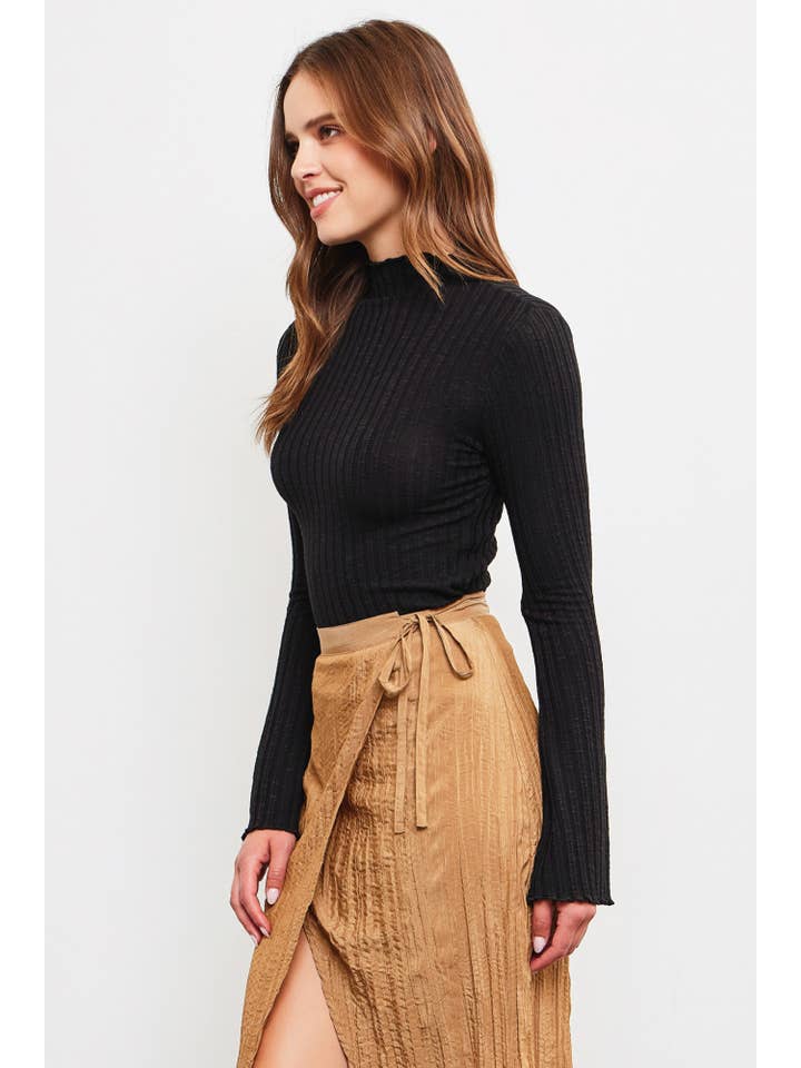 Mustard Seed - Wholesale Knit Sweater - Women's - HIGH NECK KNIT SWEATER