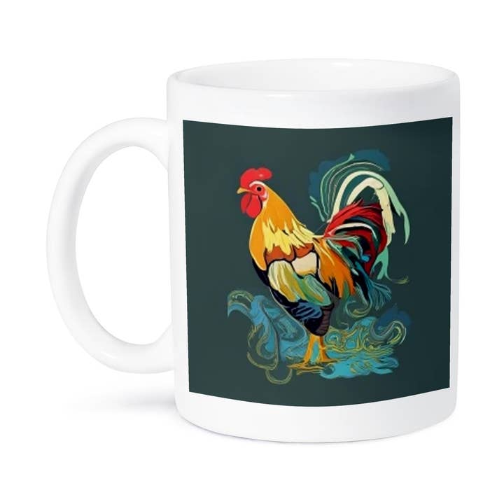 3dRose - Wholesale Coffee Mug - 3dRose, Cool Funny Rooster Chicken Water Color Style Art, Mug8