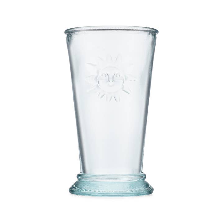 Kitchen Supply Wholesale - Venta al por mayor Vaso/copa - Vaso largo de vidrio verde Sol de Toscana de 8 onzas, paquete de 6
