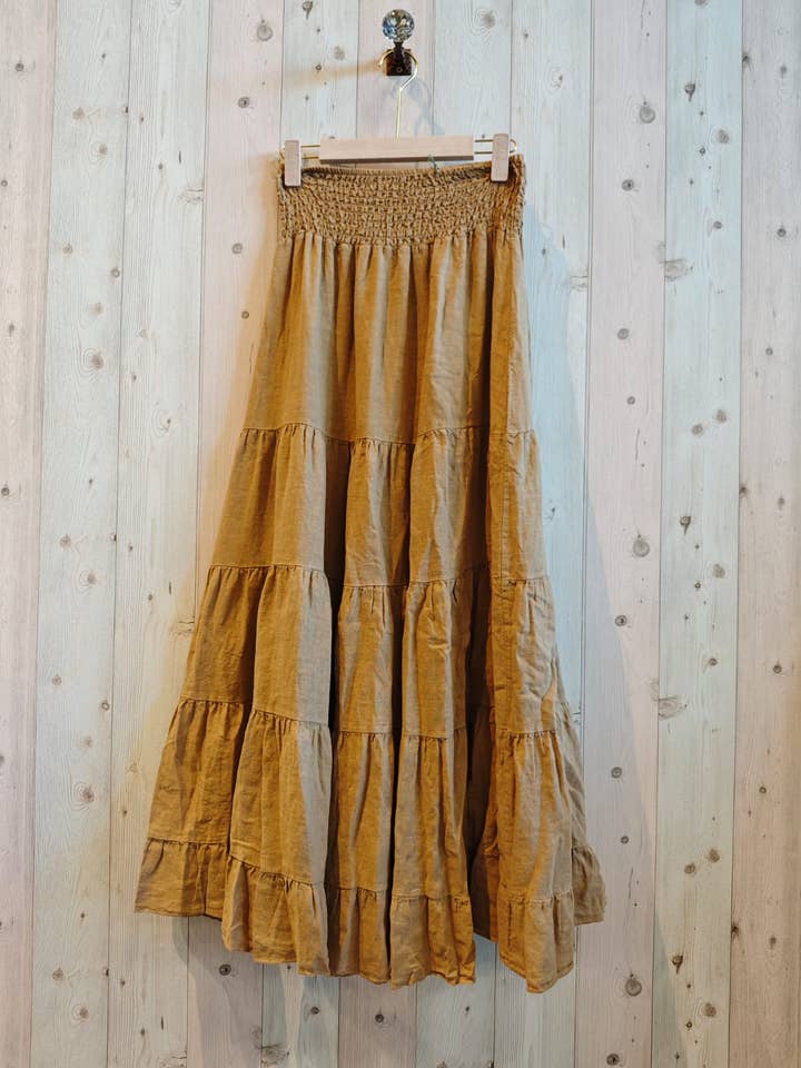 Linen & More - Wholesale Skirt - Women's - REF 80212 100% LINEN SKIRT