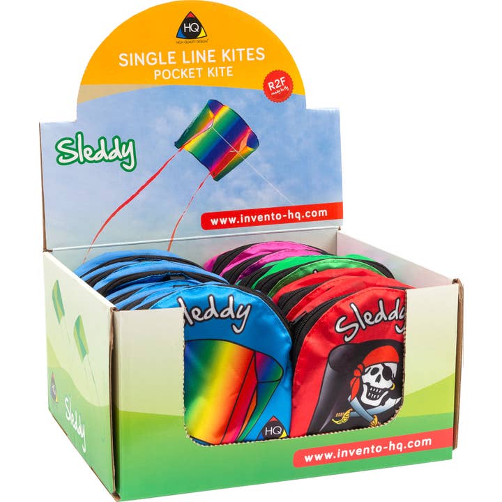 Sleddy Display - contiene 12 cometas surtidas para venta al por mayor de HQ Kites & Designs