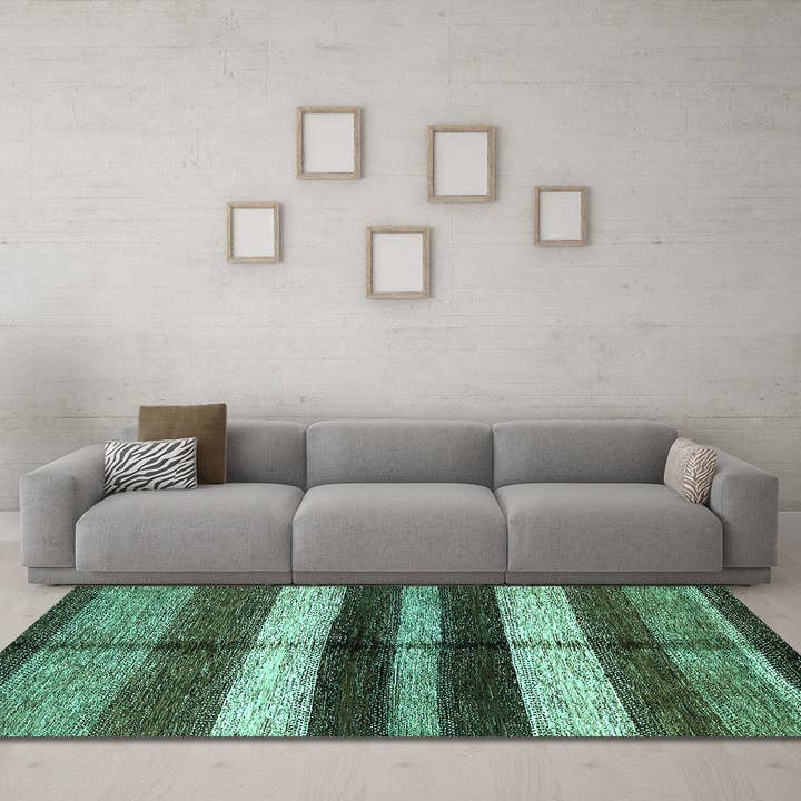 Machine Washable Abstract Turquoise Modern Area Rugs for wholesale by Ahgly