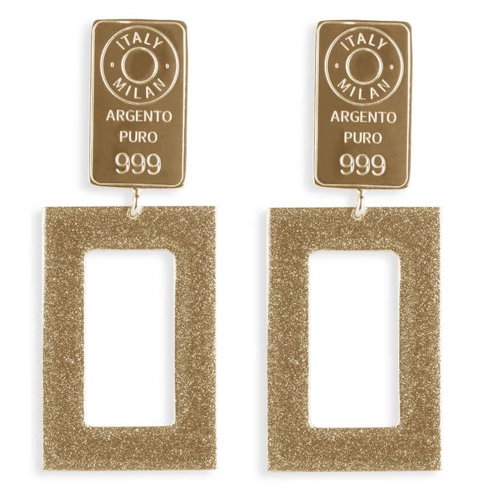 Metal Forgyldt sølv dråbe øreringe for engroshandel hos Lingot d'Amour