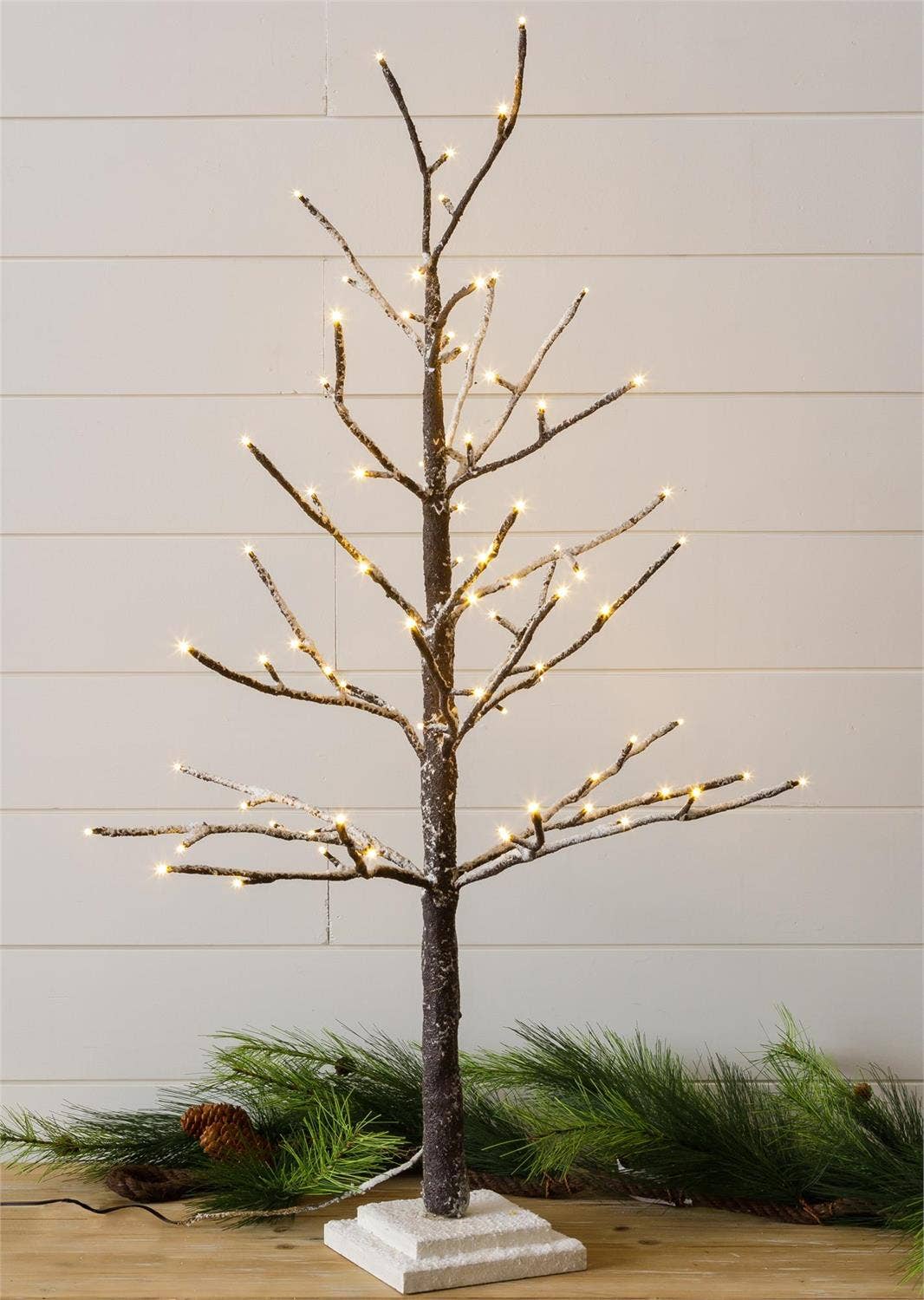 Audrey's Home & Gift - Wholesale Decorative Tabletop Object - Lighted Flocked Tree, Warm (PC)2