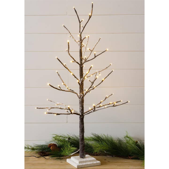 Audrey's Home & Gift - Wholesale Decorative Tabletop Object - Lighted Flocked Tree, Warm (PC)2