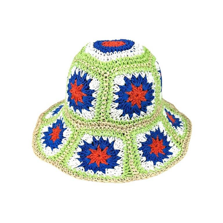 Chenson & Gorett - Wholesale Bucket Hat - Women's - Beautiful Women's Paper Hat with Flower Design for Summer22