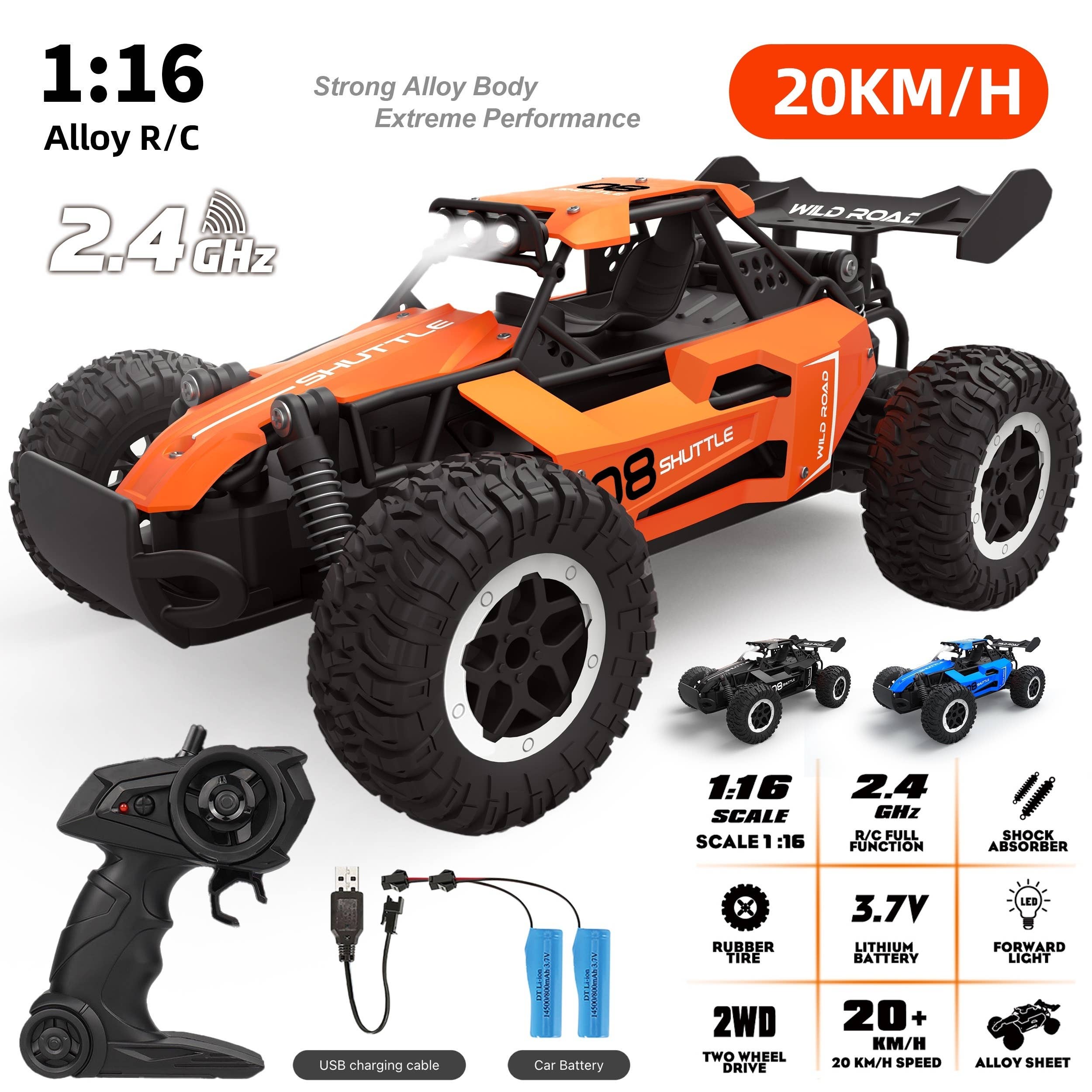 Shop Celino - Wholesale Toy Car/Truck - Kids - High-Speed 1:16 RC Car, 20 Km/h, USB Rechargeable, Off-Road7