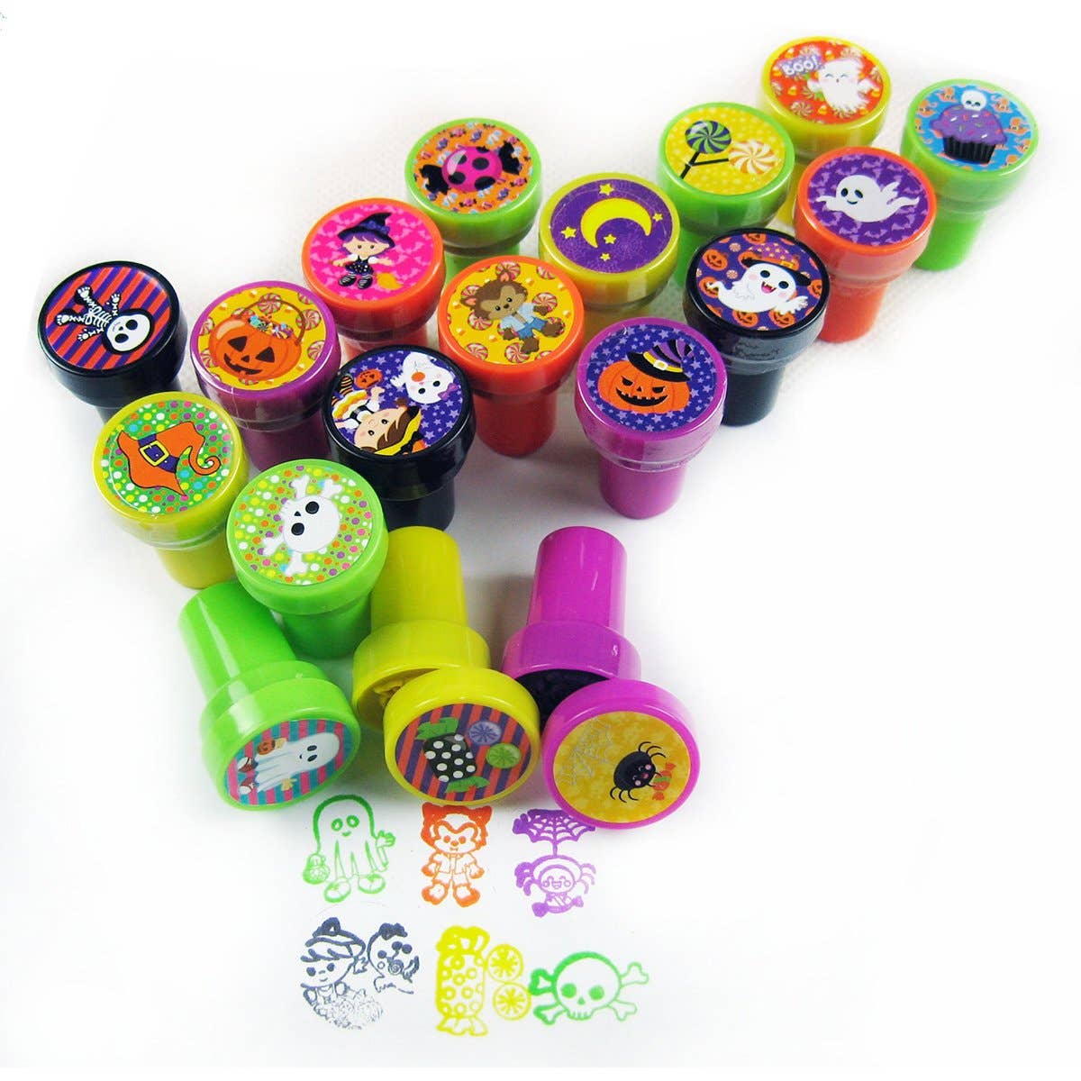 Tiny Mills - Wholesale Rubber/Decorative Stamp - Kids & Baby - 50 Pcs Halloween Assorted Stampers for Kids5
