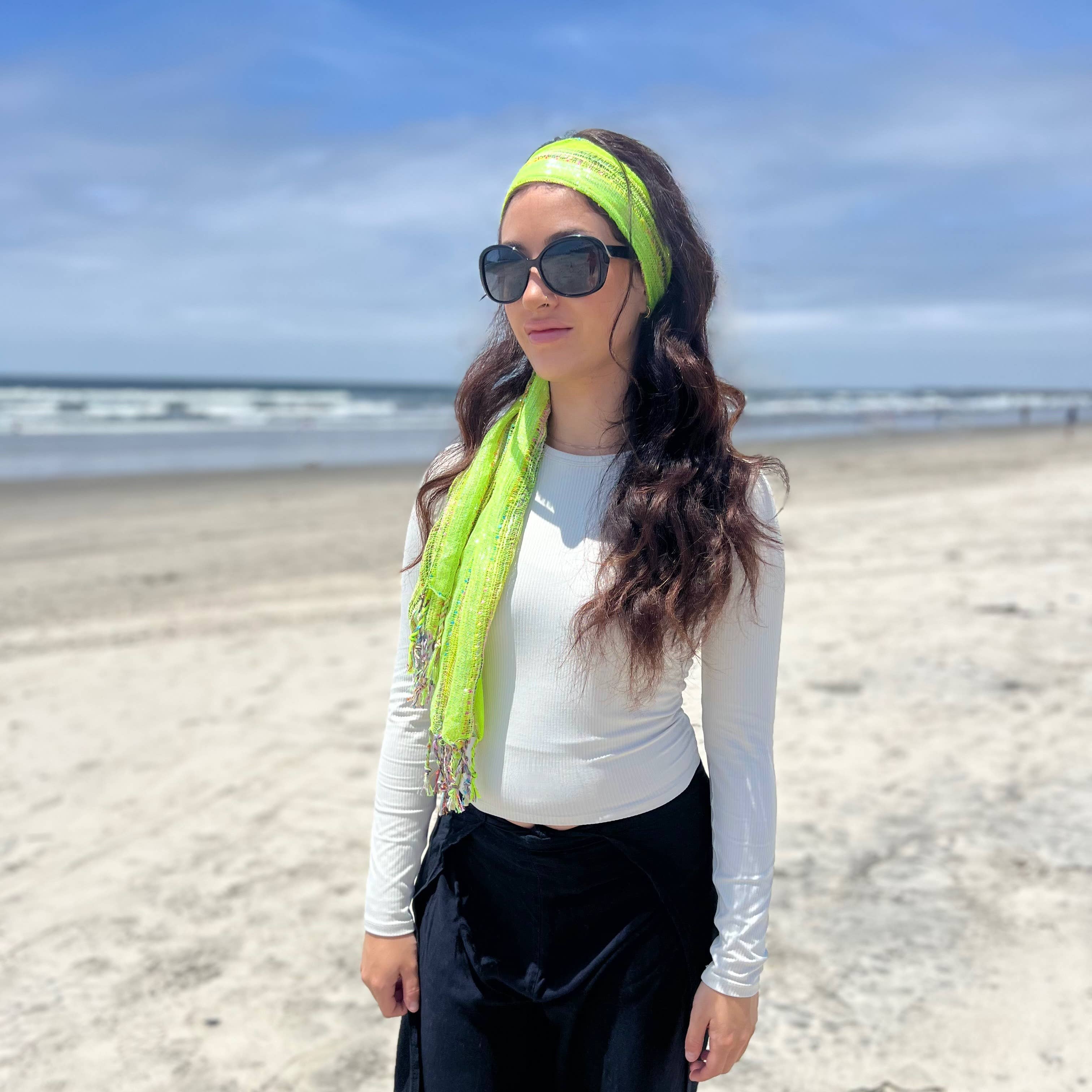 Humble Hilo – wholesale Scarf – Women's – Humble Hilo Multicolored Thread Artisan Scarf48