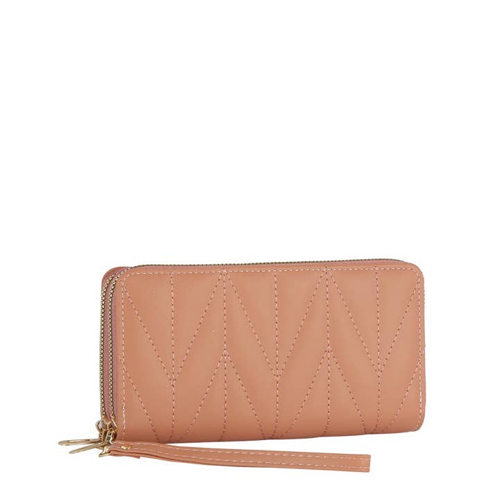 Handbag Factory Corp - Wholesale Wristlet - Zigzag Stitch Zip Wristlet Wallet7