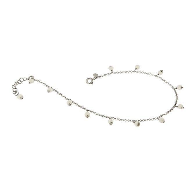 HVIDE KRYSTALLER ANKELKÆDE for engroshandel hos GENNY.PI Gioielli Milano