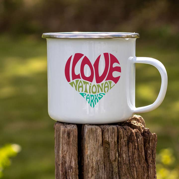 National Parks and Beyond - Wholesale Coffee Mug - I Love the National Parks Enamel Camping Mug