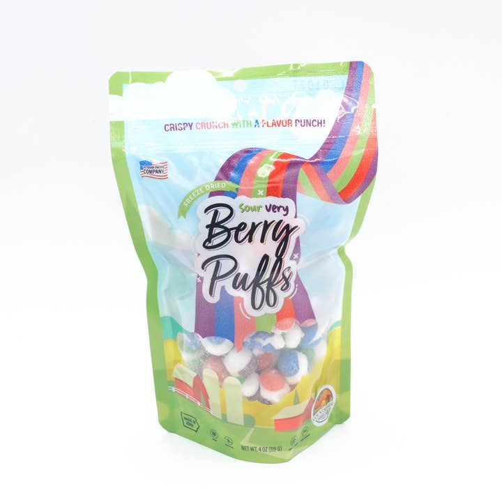 Freeze-dried Sour Very Berry Puffs for wholesale by Countryside Freeze-dried