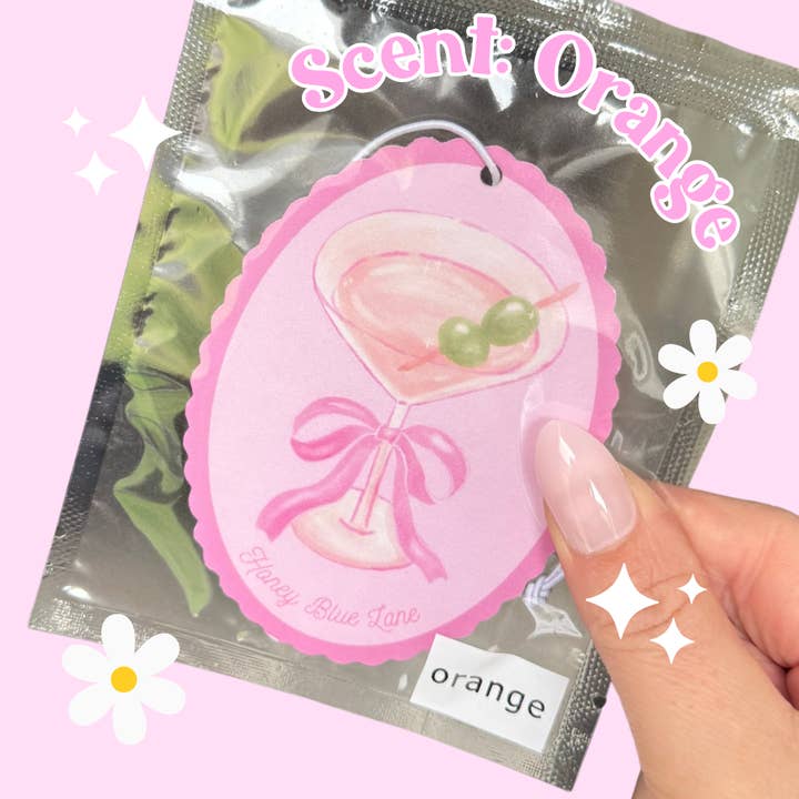 Martini Air Freshener (Quirky, Funky, Kawaii,Y2K) for wholesale by Honey Blue Lane