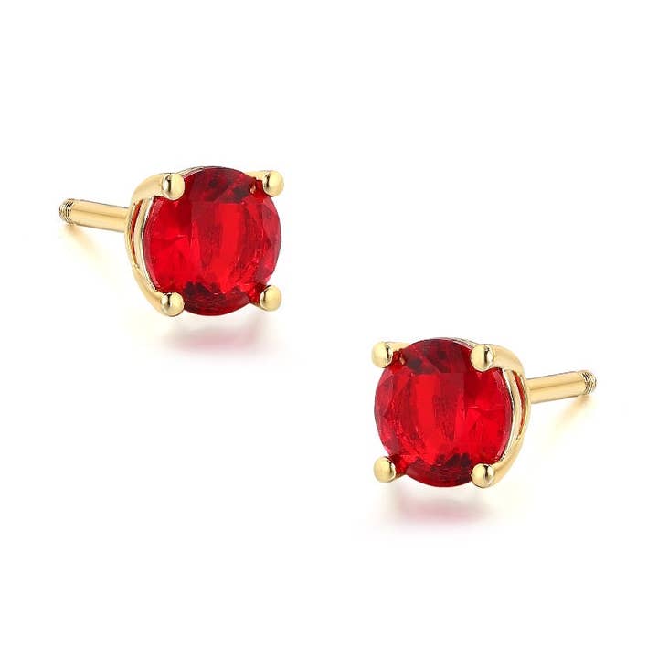 Rubin-Ohrstecker für den Großhandel von The Tiny Gem