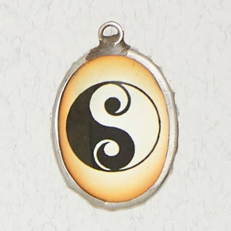 Buddhist Ceramic Pendant Necklace – Yin Yang for wholesale by Nirvana LLC