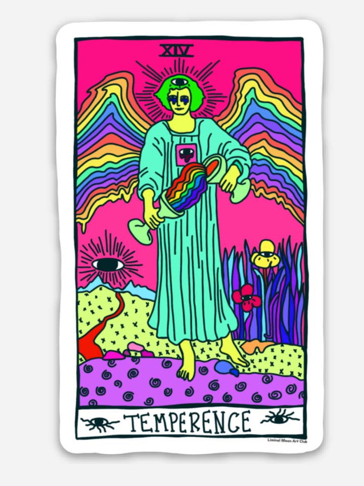 Temperance Tarot Sticker for wholesale by Liminal Moon Art Club