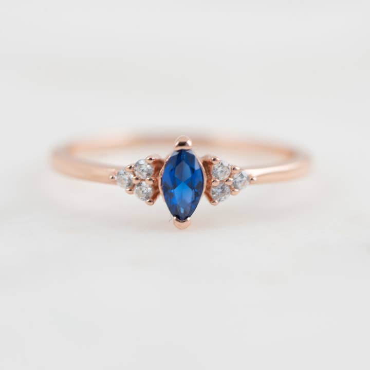 Sami Jewels – Engroshandel Ring med sten – Safir Marquise Ring5