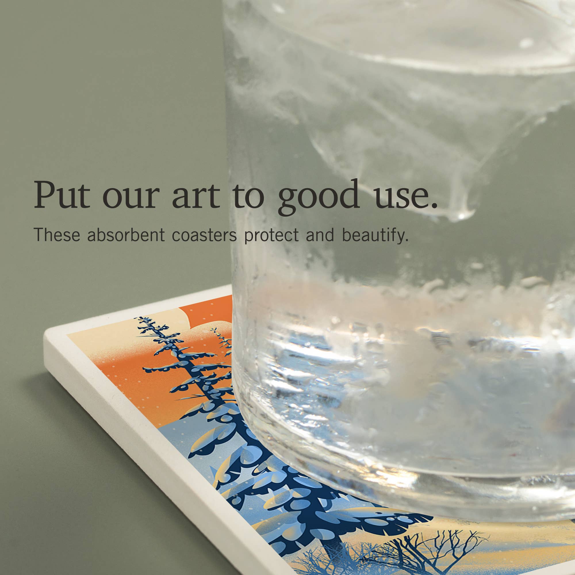 Lantern Press - Venta al por mayor Posavasos - POSAVASOS DE CERÁMICA Nacido para Braaap!, Motonieve3