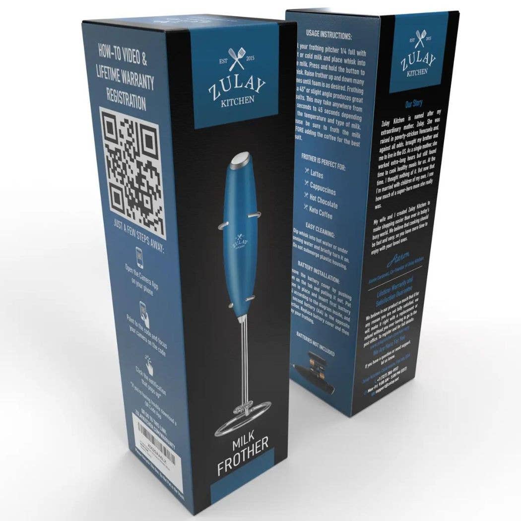 Zulay Kitchen - Wholesale Kitchen Tool/Gadget - Powerful Handheld Milk Frother with Stand9