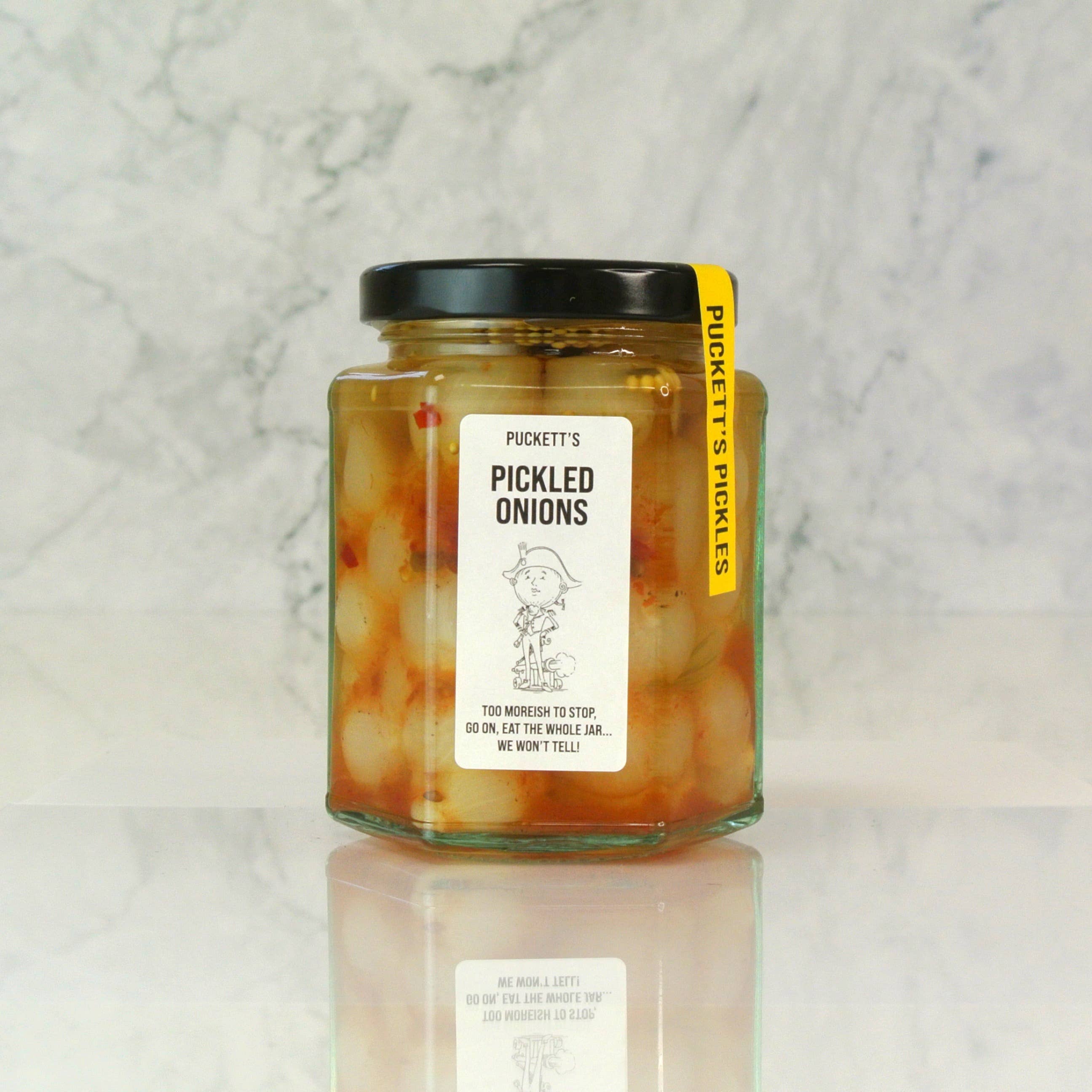 Puckett's Pickles Ltd - Vente Légumes marinés - Oignons marinés - Trop gourmandes pour s'arrêter, continuer, manger le pot entier... Nous ne le dirons pas !1