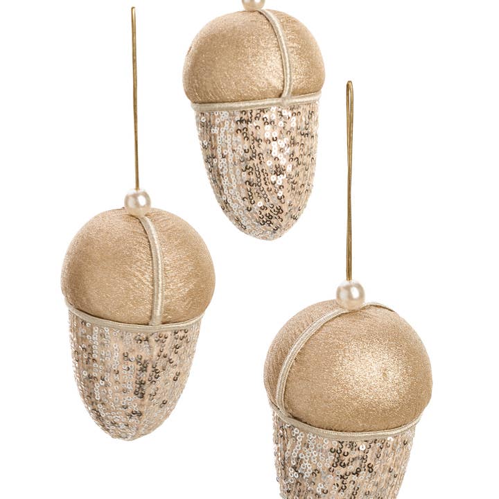 Studio Specialties - Wholesale Ornament - ACORN CREAM/GOLD 7"0