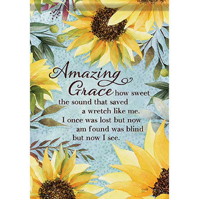 "How Sweet The Sound" DuraSoft Garden Flag for wholesale by FlagTrends by Carson