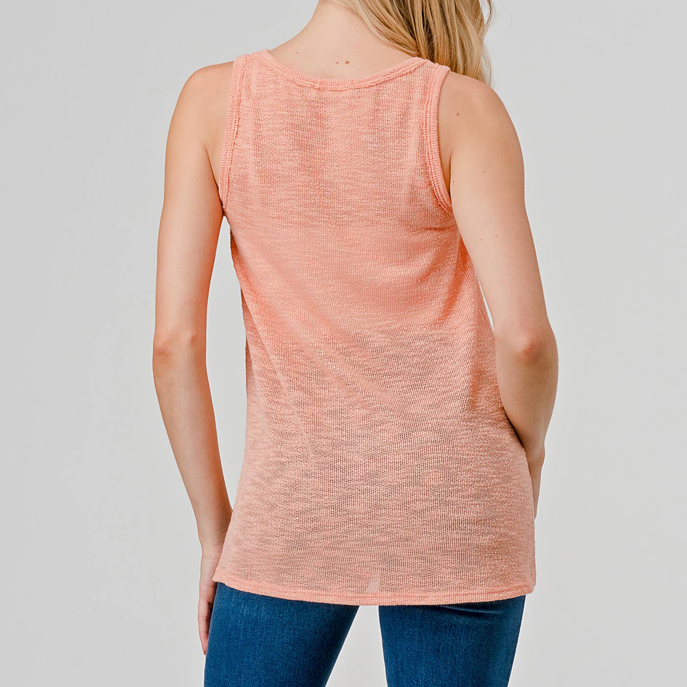 Heimious - Vendita all'ingrosso Canotta - Donna - Canotta Slub Texture con spacchi laterali, T4678