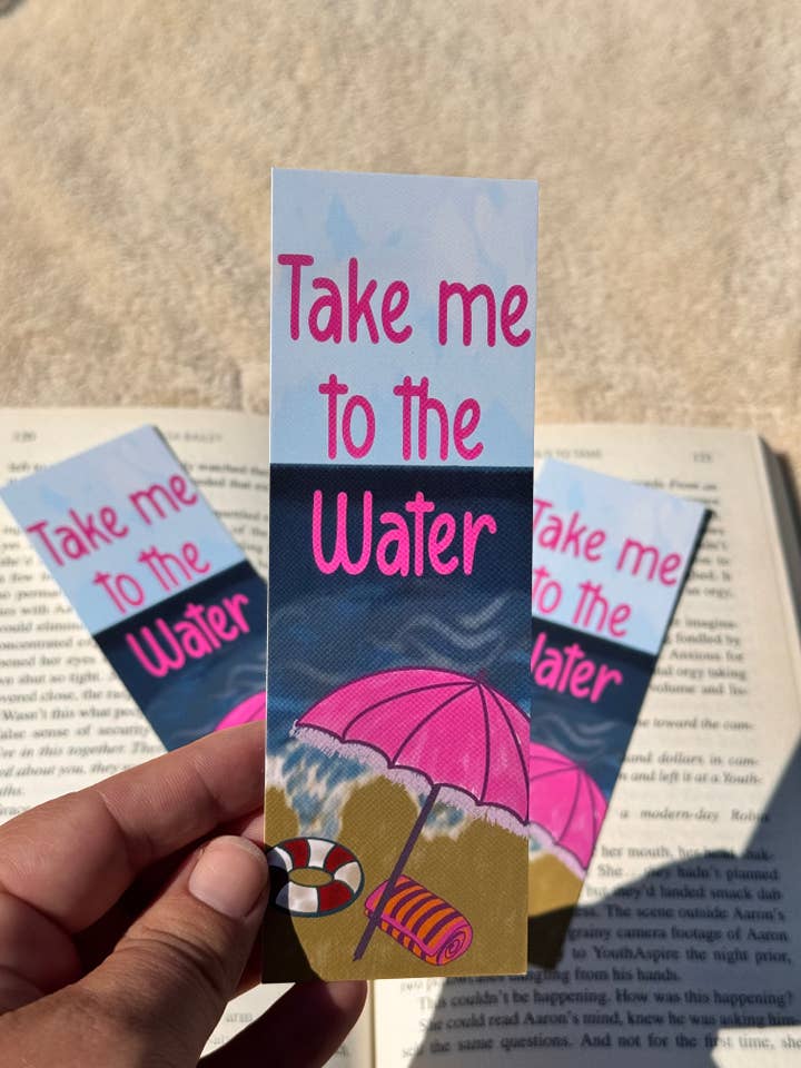 Beach Themed Bookmark, Take Me To The Water, Summertime Bookmark, For Readers and Beach Lovers for wholesale by Outfolded