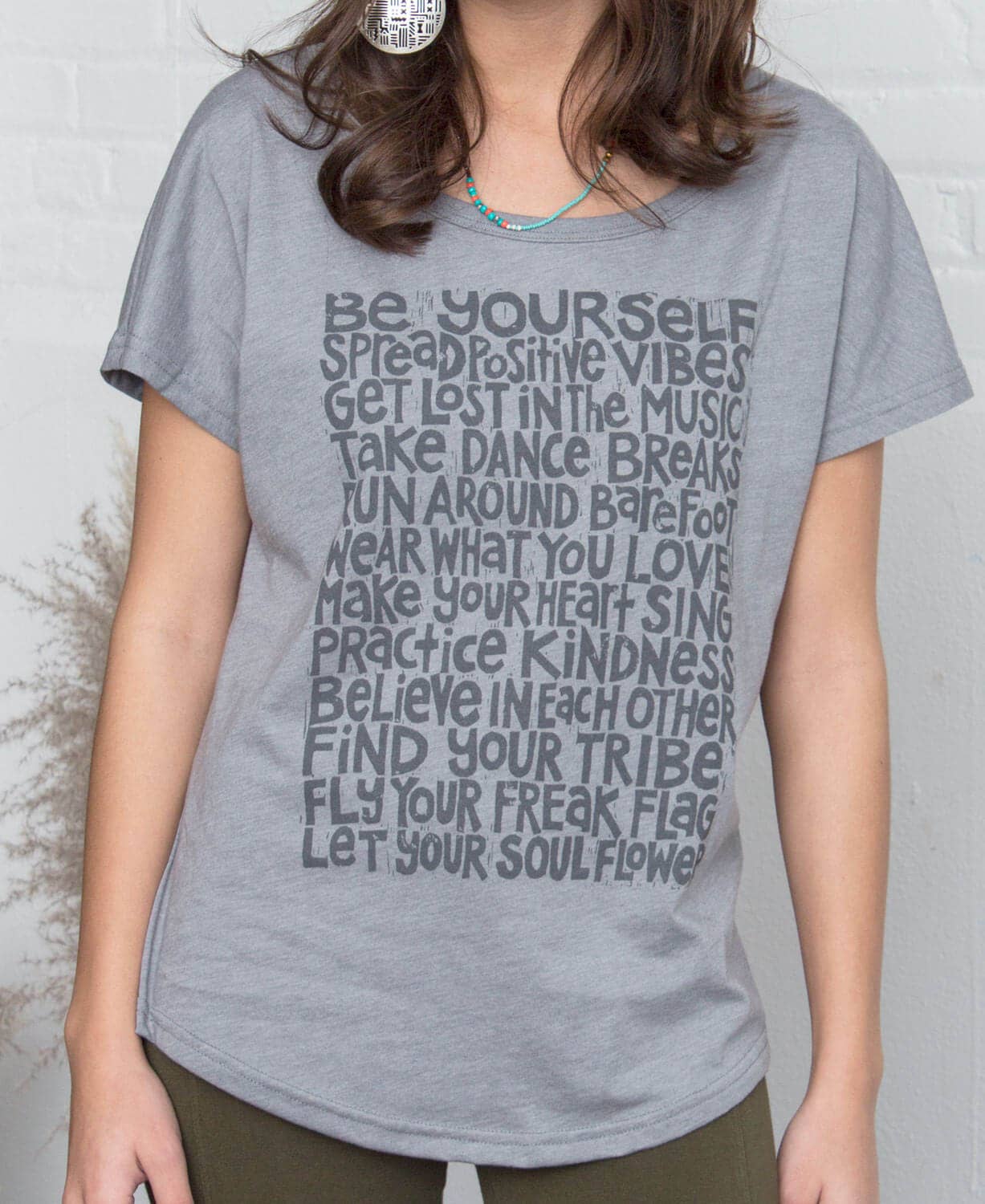 Soul Flower - Wholesale Screen Printed T-Shirt - Women's - Soul Flower Manifesto Slouch Top5