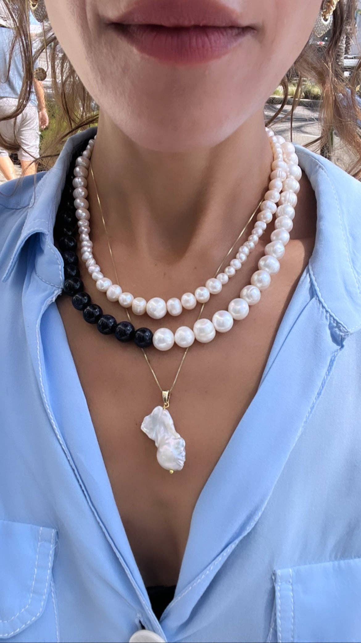 By Orly - Wholesale Beaded/Pearl Necklace - AMELIA2
