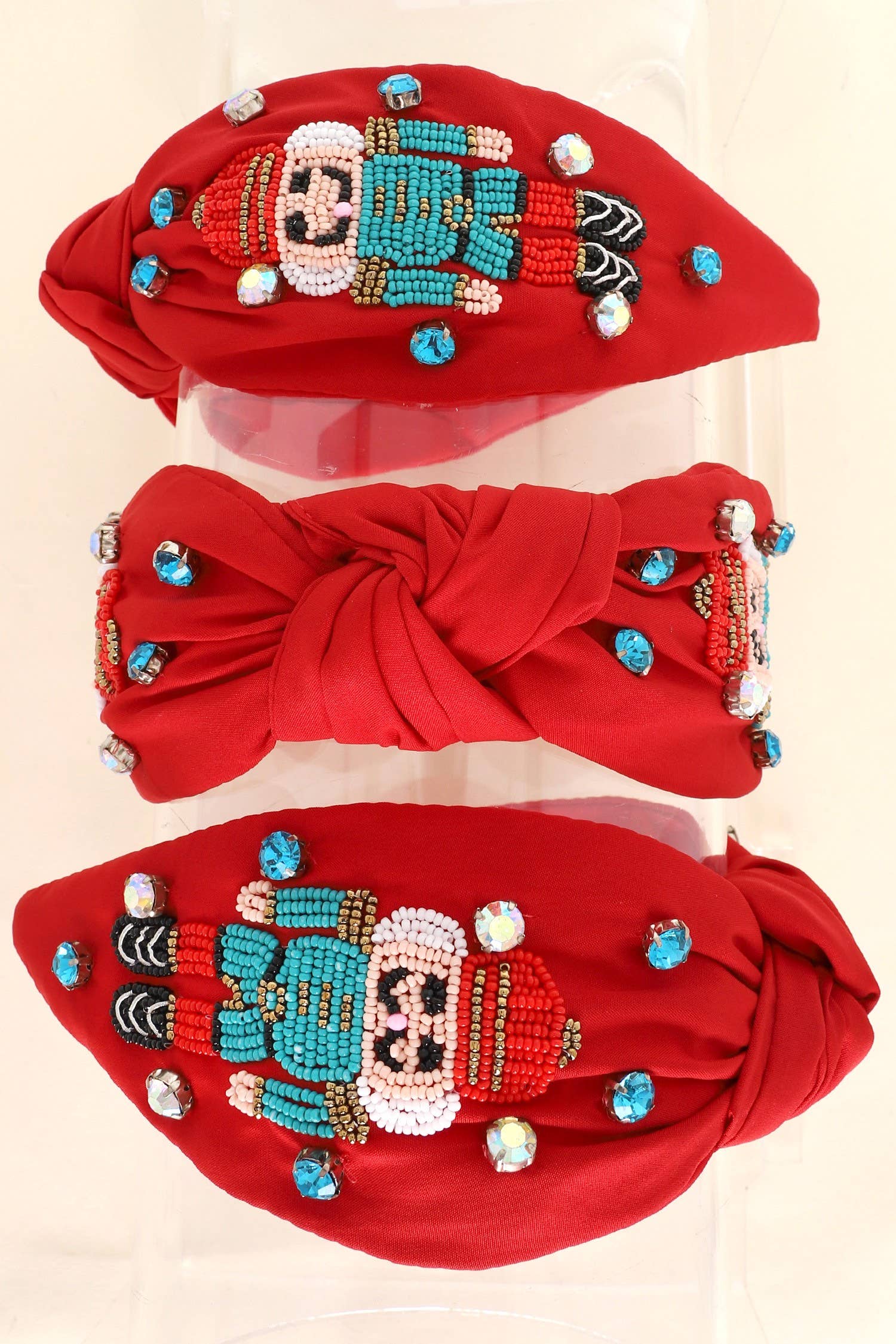 anbfashion - Wholesale Fashion Headband - Women's - NUTCRACKER JEWELED KNOTTED CHRISTMAS HEADBAND1