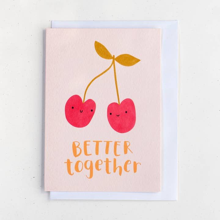 Cherries Love Card for wholesale by Natàlia Juan Abelló